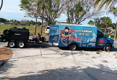 Elite Plumbing of FL service vehicle, photo 4